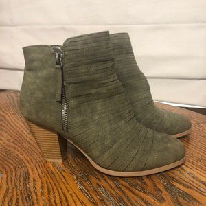 JustFab Green Booties